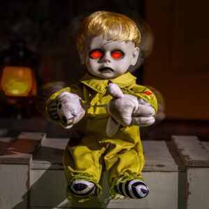 Halloween Animatronic 10inch Creepy Boy Doll