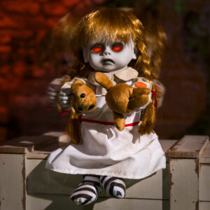 Halloween Animatronic 10inch Creepy Girl Doll