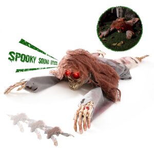 Halloween Animatronic 45" Crawling Zombie