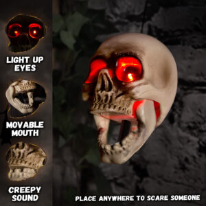Alternative view of Halloween Animatronics Floating Hanging Skull Decorations