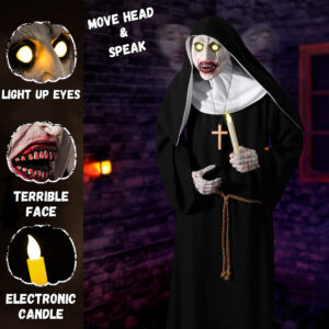 Alternative view of Halloween Animatronics 6ft Nun