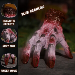 Alternative view of Halloween Animatronics Crawling Zombie Hand Decorations