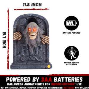Halloween Animatronic Zombie Tombstone Decorations - Image 3