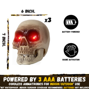 Halloween Animatronics Floating Hanging Skull Decorations - Image 3