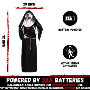 Halloween Animatronics 6ft Nun - Image 3