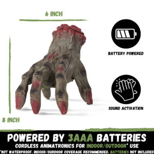 Halloween Animatronics Crawling Zombie Hand Decorations - Image 3