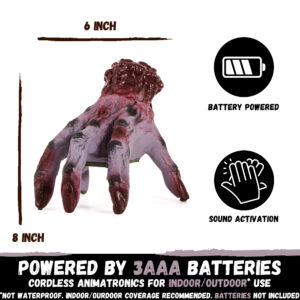 Halloween Animatronics Crawling Zombie Hand Decorations - Image 3