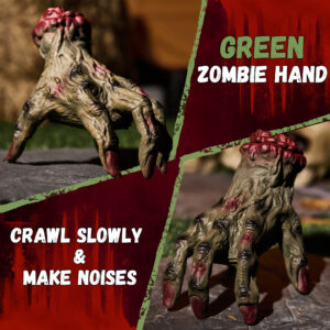 Halloween Animatronics Crawling Zombie Hand Decorations - Image 4
