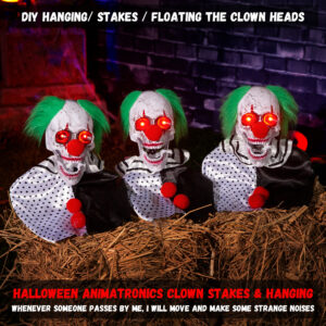 Halloween Animatronics Clown Pathway Markers Decorations - Image 6