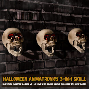 Halloween Animatronics Floating Hanging Skull Decorations - Image 5