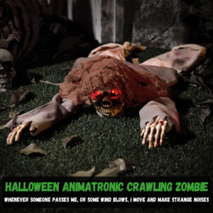 Alternative view of Halloween Animatronic 45" Crawling Zombie