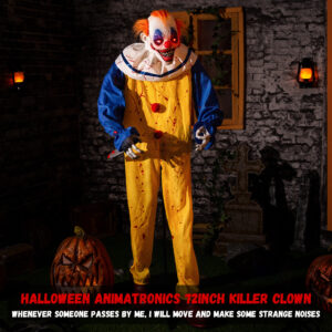 Halloween Animatronic 6ft Killer Clown Decorations - Image 5