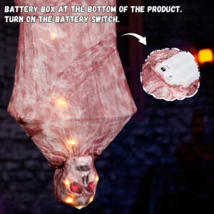 Halloween Animatronics 67inch Cocoon Corpse - Image 5