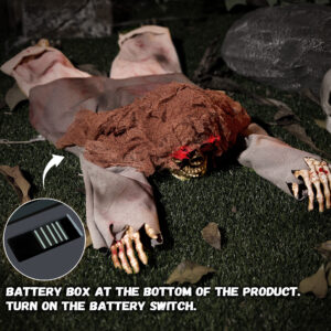 Halloween Animatronic 45" Crawling Zombie - Image 6