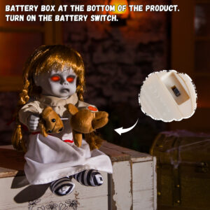 Halloween Animatronic 10inch Creepy Girl Doll - Image 6