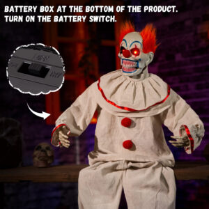 Halloween Animatronic Sitting Clown - Image 5