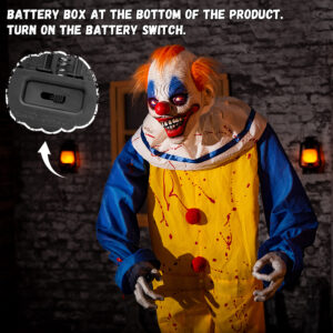 Halloween Animatronic 6ft Killer Clown Decorations - Image 6