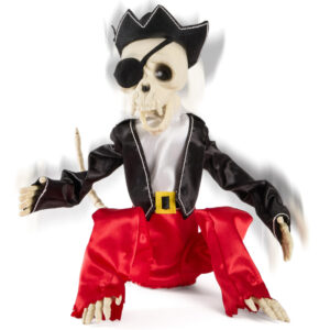Halloween Animatronics 12" Skeleton Monkey (Pirate)