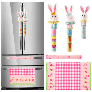 ELAMAS 5 Pack Easter Refrigerator Handle Covers