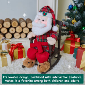 Alternative view of Christmas Animated Decoration Rocking Chair Santa Claus Plush