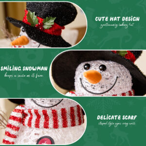 Christmas Light Up Snowman Decorations - Image 3
