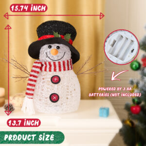 Christmas Light Up Snowman Decorations - Image 4