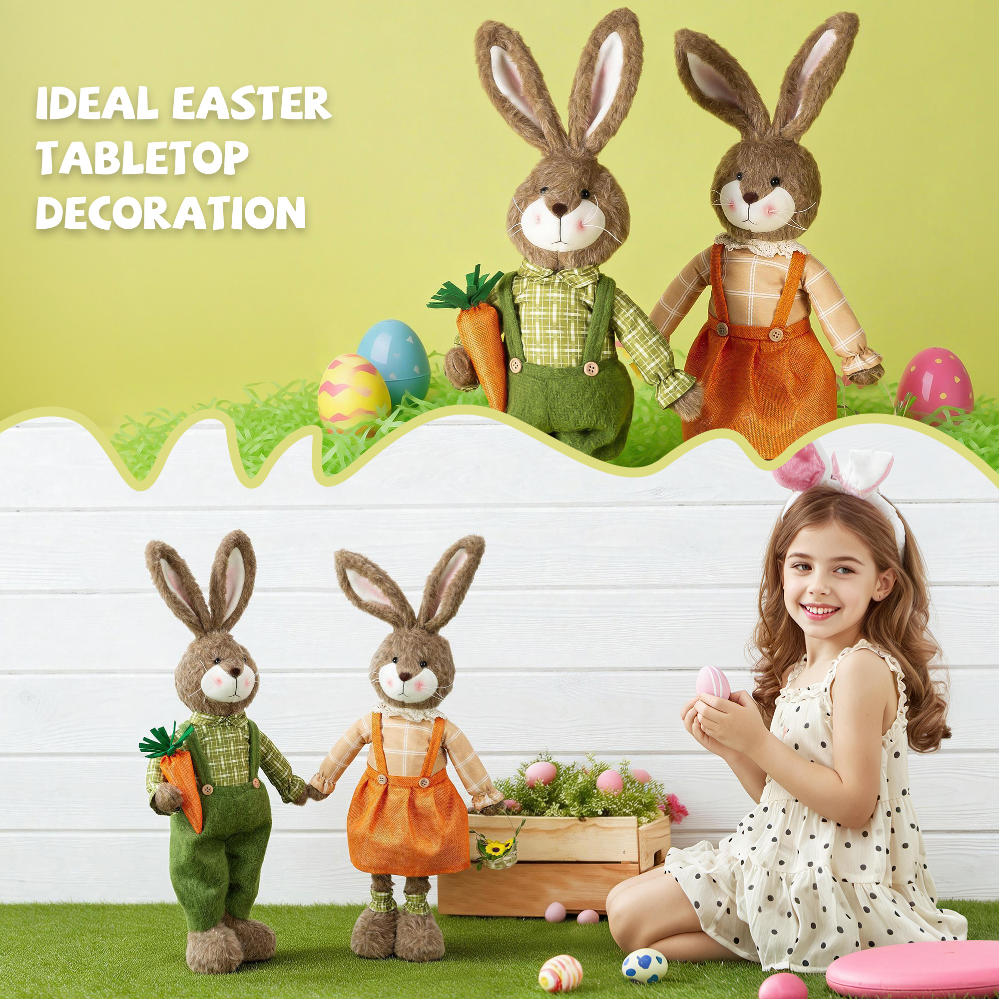 ELAMAS Easter Bunny Decorations - Image 4