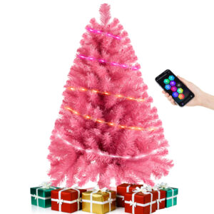Pink 3ft Christmas Tree with Lights