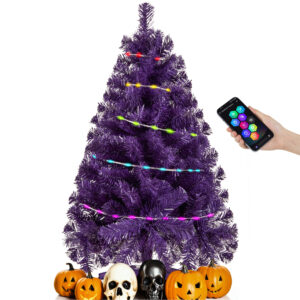Alternative view of Purple 3ft Christmas Tree with Lights