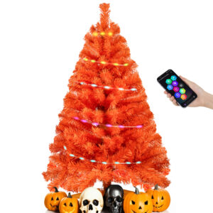 Alternative view of Orange 3ft Christmas Tree with Lights