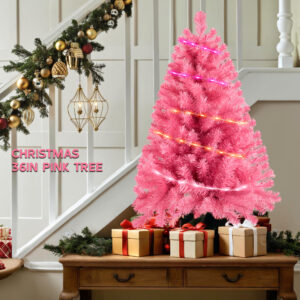 Pink 3ft Christmas Tree with Lights - Image 6