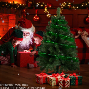 Green 3ft Christmas Tree with Lights - Image 6