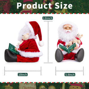 Santa Claus Christmas Animated Decoration Storytelling Plush - Image 4