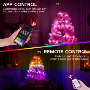 Pink 3ft Christmas Tree with Lights - Image 4