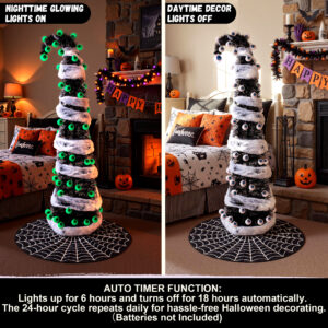 5ft Halloween Eyeball Tree with 50 Lights - Image 4