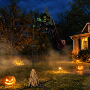 Alternative view of Halloween Decorations Outdoor, 11 FT Animatronics Flying Hovering Witch