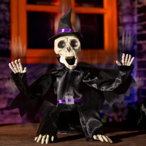 Alternative view of Halloween Animatronics Skeleton Monkey (Witch)