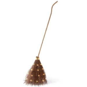 Halloween Decorations - 6 FT Giant Light Up Witch Broom, Vintage Witches Broomstick Fall Decor