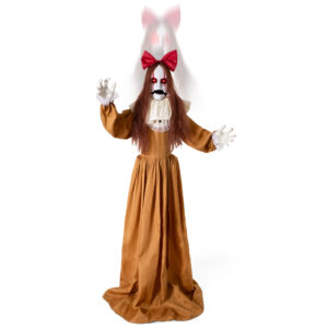 Halloween Animatronics Decorations, 6FT Animated Lifesize Scary Haunted Jumpscare Lady Ghost
