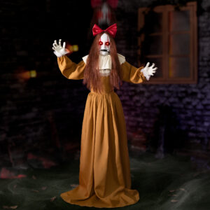 Alternative view of Halloween Animatronics Decorations, 6FT Animated Lifesize Scary Haunted Jumpscare Lady Ghost