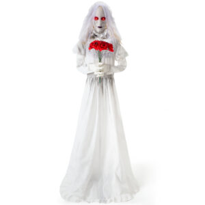 Halloween Animatronics Decorations 65 inch Bride Ghost with the Swapped Face