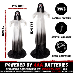 Halloween Animatronics Decorations, Animated Up & Down Haunted Ghost - Image 6
