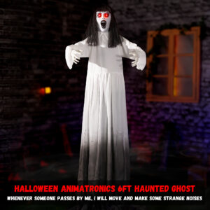 Halloween Animatronics Decorations, Animated Up & Down Haunted Ghost - Image 4