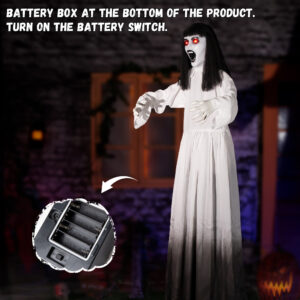 Halloween Animatronics Decorations, Animated Up & Down Haunted Ghost - Image 3