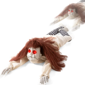 Halloween Animatronics Doll Decorations, Animated Crawling Zombie Doll