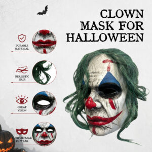 Alternative view of Halloween Clown Mask