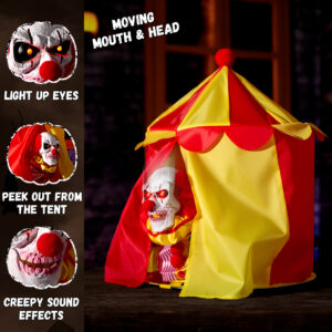 Halloween Animatronic Clown Circus Tent Decoration - Image 7