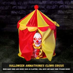 Halloween Animatronic Clown Circus Tent Decoration - Image 4