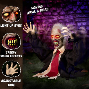 Halloween Decorations Animatronic Zombie Groundbreaker - Image 7