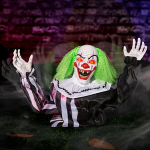 Alternative view of Halloween Animatronics Clown Decorations Outdoor, Animated Groundbreaker Clown